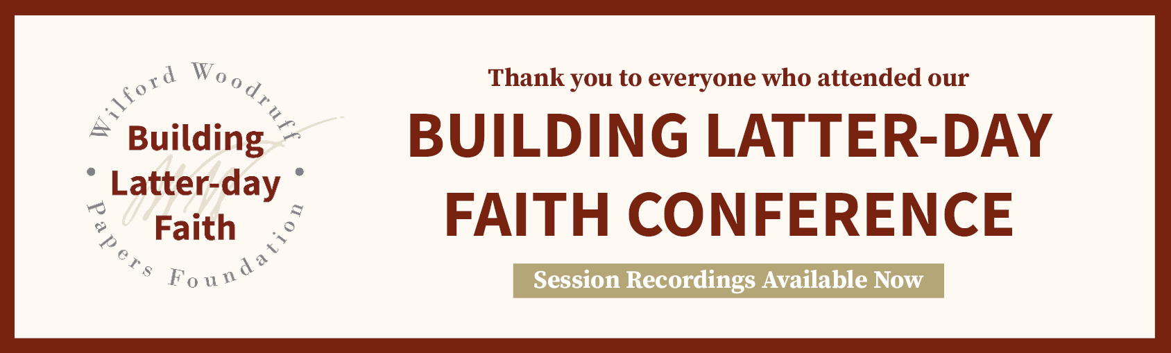Conference Recordings Available