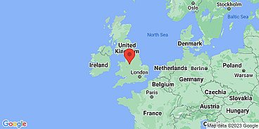 Map of Staffordshire Potteries, Staffordshire, England