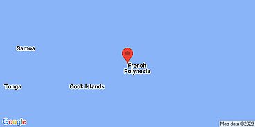 Map of Society Islands, French Polynesia, France