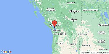 Map of Vancouver, British Columbia, Canada