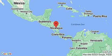 Map of Mosquito Coast, Nicaragua