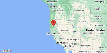 Map of Castle Crags, Shasta County, California