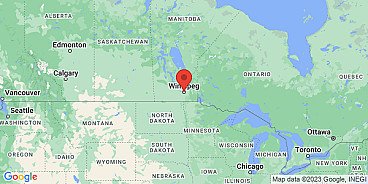 Map of Winnipeg, Manitoba, Canada