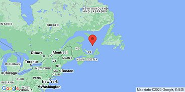 Map of Magdalen Islands, Quebec, Canada