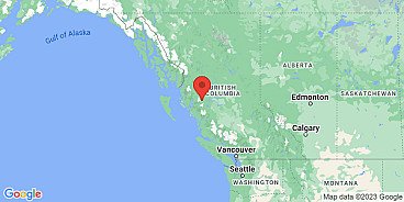 Map of British Columbia, Canada