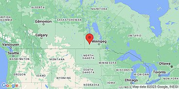 Map of Brandon, Manitoba, Canada