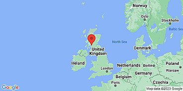 Map of Dumbarton, Dunbartonshire, Scotland