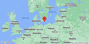 Map of Bornholm, Bornholm County, Denmark