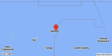 Map of Fagalii, Upolu, Samoan Islands