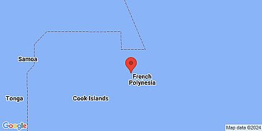 Map of Bora Bora, Leeward Islands, French Polynesia, France