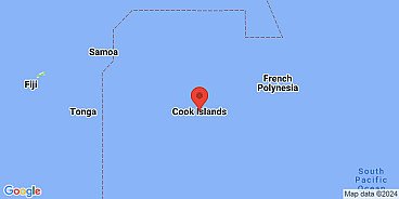 Map of Cook Islands, British Empire