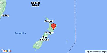 Map of Hastings, North Island, New Zealand