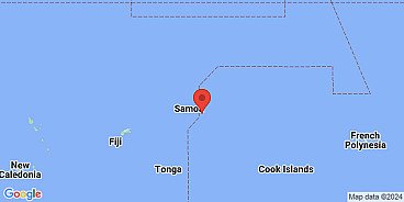 Map of Tutuila, Samoan Islands