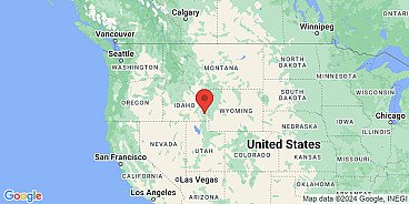 Map of Soda Springs, Bingham County, Idaho Territory