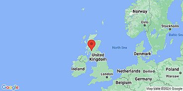 Map of River Leven, Dunbartonshire, Scotland