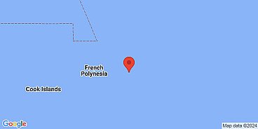 Map of Marokau, Tuamotu Islands, French Polynesia, France