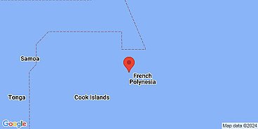 Map of Maupiti, Leeward Islands, French Polynesia, France