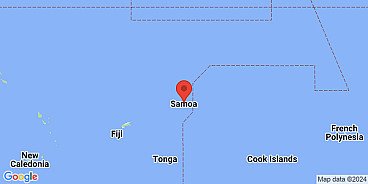 Map of Savaii, Samoan Islands