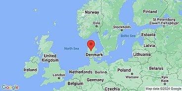 Map of Jylland, Denmark