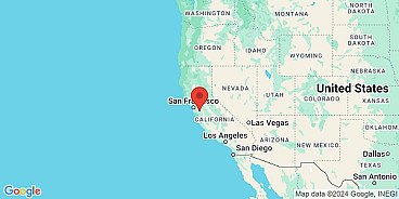 Map of Lick Observatory, Santa Clara County, California