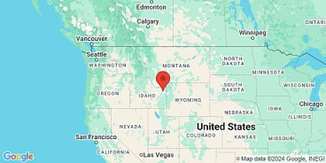 Map of Falls River, Fremont County, Idaho